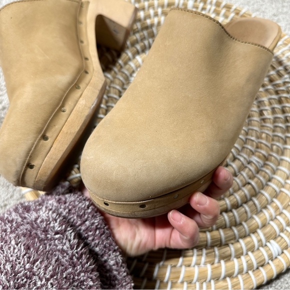Madewell Women’s The Ayanna Clogs Mules Nubuck Leather Boho in Acorn Size 7 - Picture 15 of 16